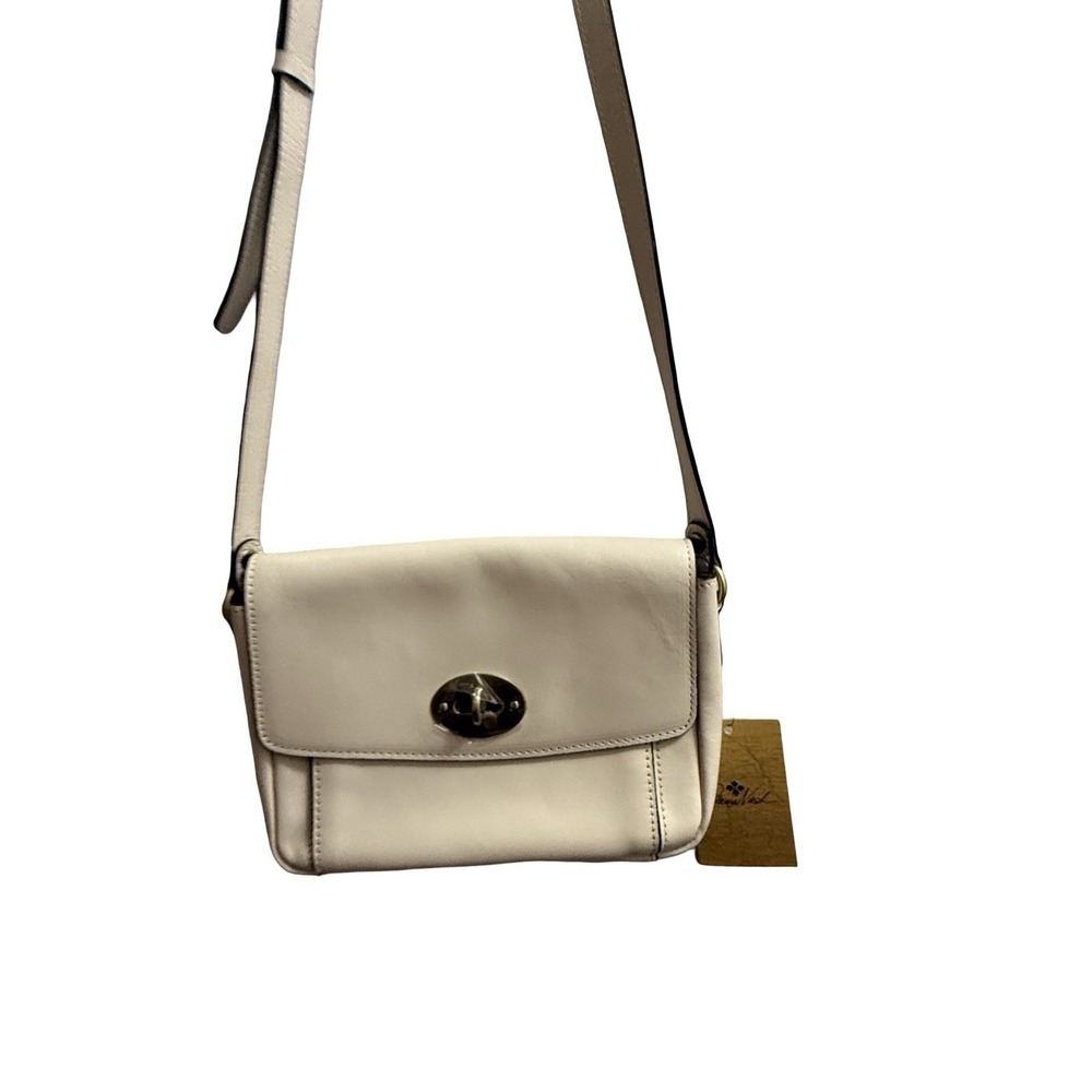 Patricia Nash Gradina Flap Leather Crossbody Latte